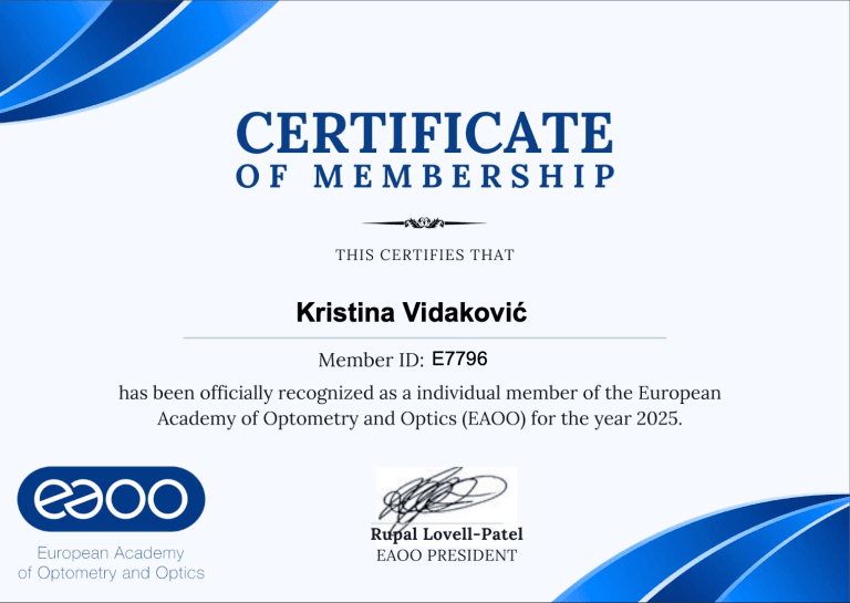 Kristina Vidaković _EAOO 2025 Membership Certificate (1)